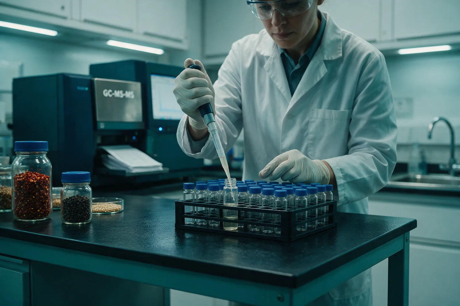 Residue and contaminant testing of food at ISSPL