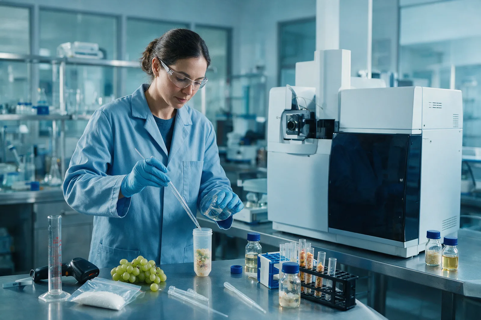 Residue and contaminant testing of water at ISSPL